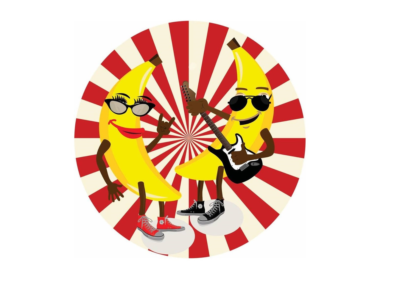 Arte oficial do Banana Rock Catanduva com bananas, guitarra e visual de festival